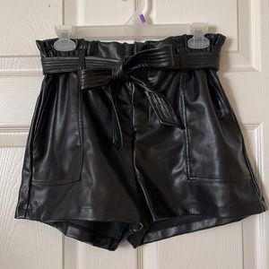 Faux Leather Shorts